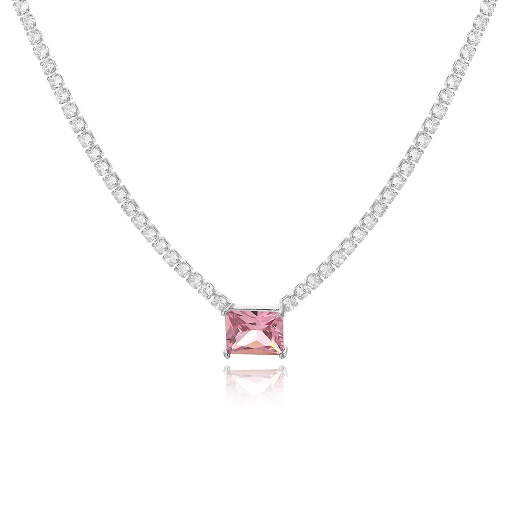 Colar Cravejada Com Zircônia